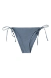Mango Side Tie Bikini Bottoms In Blue