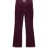 Mango Sienna Crop Flare Corduroy Jeans In Wine