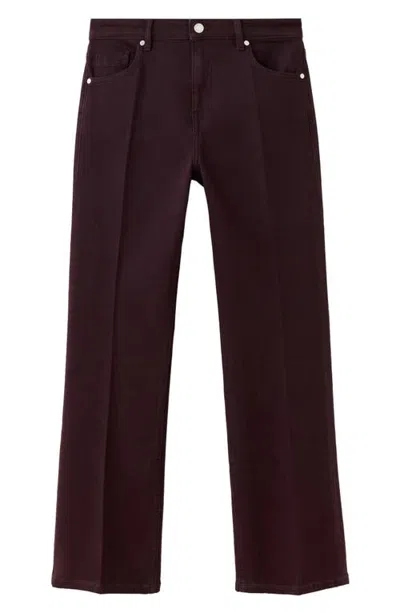 Mango Sienna Crop Flare Jeans In Brown