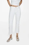Mango Sienna Raw Hem Crop Flare Jeans