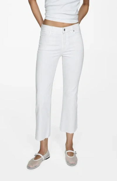 Mango Sienna Raw Hem Crop Flare Jeans