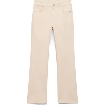 Mango Sienna Raw Hem Crop Flare Jeans In Gray