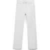 Mango Sienna Raw Hem Crop Flare Jeans In White