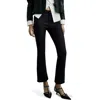 Mango Sienna Waxed Crop Flare Jeans In Black