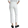 Mango Sienna Waxed Crop Flare Jeans In White