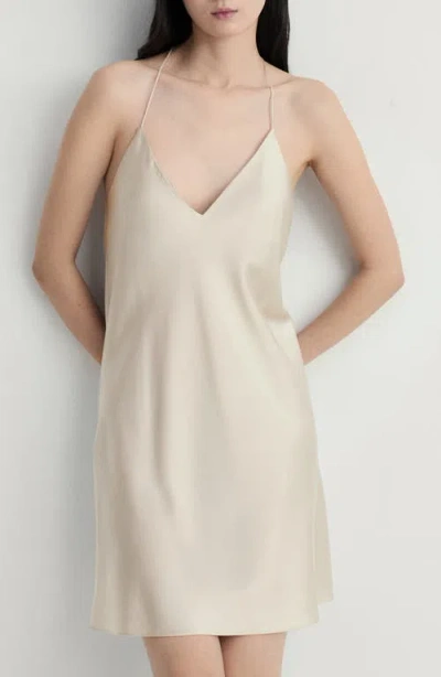 MANGO MANGO SILK BLEND NIGHTGOWN