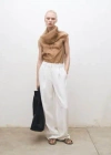 Mango Silk Blouse With Asymmetrical Neckline Medium Brown