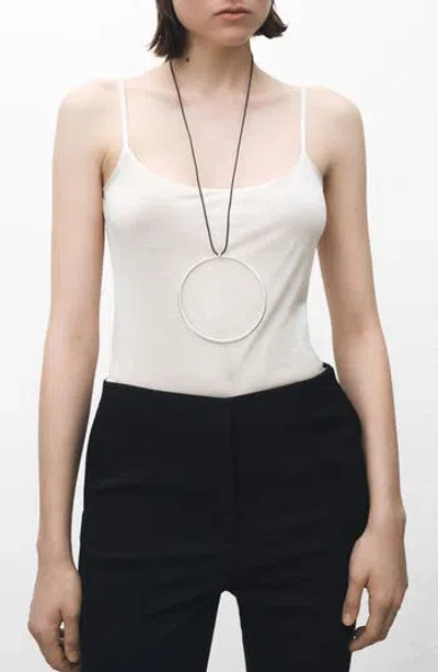 Mango Silk Camisole In Off White