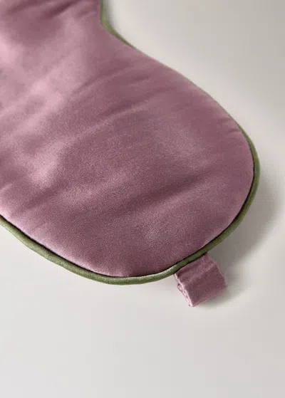 Mango Silk Mask With Contrast Piping Plum In Purple