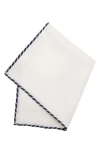 Mango Silk Pocket Square In White