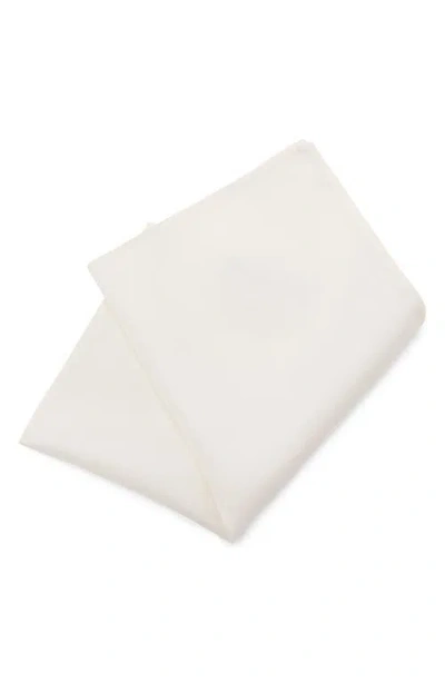 Mango Silk Pocket Square In White