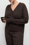 Mango Simone Cardigan In Brown