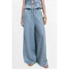 Mango Siros Pull-on Wide Leg Denim Pants