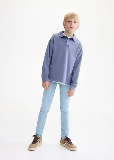 Mango Kids' Skinny Jeans Light Blue