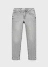 Mango Kids' Skinny Slim Jeans Denim Grey In Gray