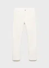 Mango Kids' Skinny Slim Jeans White In Neutral