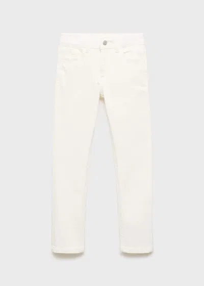 Mango Kids' Skinny Slim Jeans White In Neutral