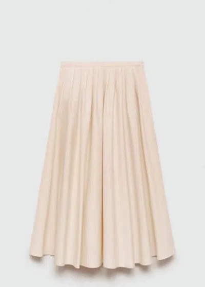 Mango Skirt Beige In Beige