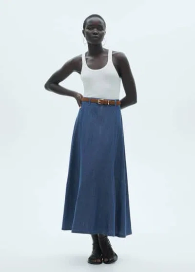 Mango Skirt Dark Blue