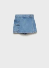 Mango Skirt Medium Blue In Medium Blue
