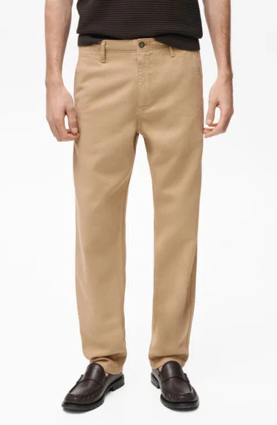 Mango Slant Pocket Straight Leg Jeans In Nude