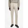 Mango Slarerni Slim Fit Linen Pants In Sand
