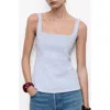 Mango Sleeveles Corset Tank In White