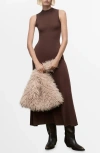 Mango Sleeveless A-line Dress In Brown