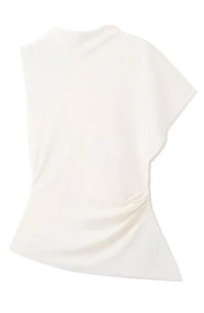 Mango Sleeveless Asymmetric Top In White
