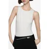 Mango Sleeveless Bodysuit In White