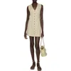 Mango Short Buttoned Dress Beige In Beige
