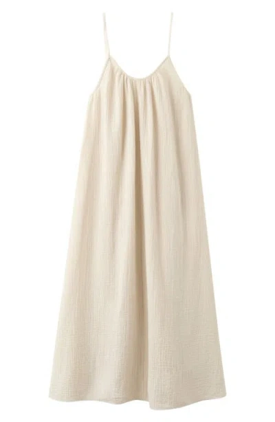 Mango Sleeveless Cotton Nightgown In Pink