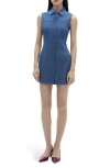Mango Sleeveless Denim Dress In Medium Blue