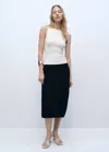 Mango Sleeveless Fitted Knit Top Ecru
