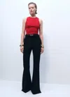 Mango Sleeveless Fitted Knit Top Red In Red