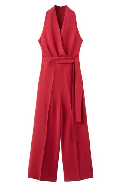Mango Sleeveless Jumpsuit In Brown