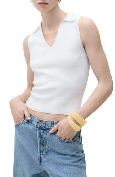 MANGO MANGO SLEEVELESS KNIT POLO