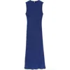 Mango Sleeveless Midi Dress In Blue