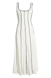 Mango Sleeveless Midi Dress In White