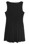Mango Sleeveless Minidress In Black