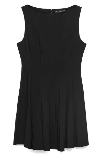 Mango Sleeveless Minidress In Black