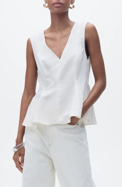 Mango Sleeveless Peplum Top