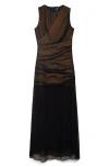 Mango Sleeveless Ruched A-line Dress