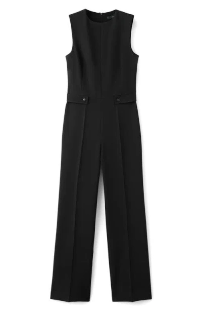 Mango Sleeveless Stretch Jumpsuit In Black