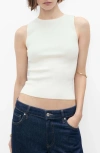 Mango Boat Neck Knit Top In Multi