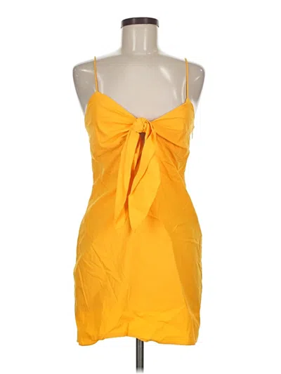 Pre-owned Mango Sleeveless Top Yellow Halter Neckline Tops