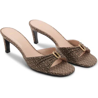 Mango Slide Sandal In Brown