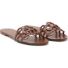 Mango Slide Sandal In Leather