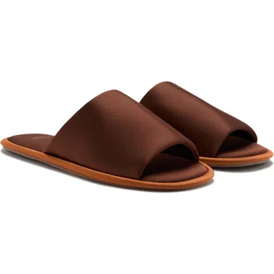 Mango Slide Slipper In Brown