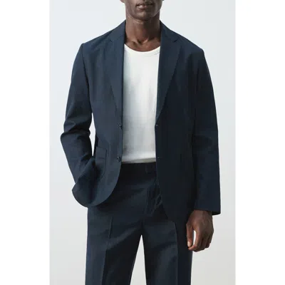 Mango Slim Fit Blazer In Black